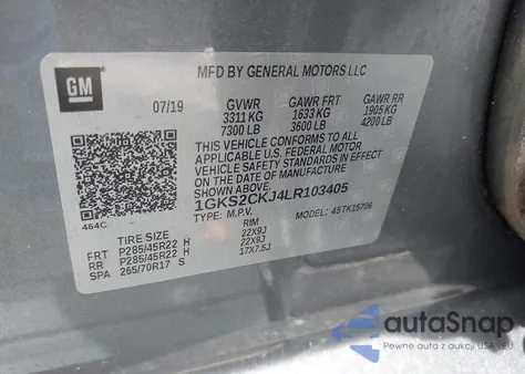 2020 GMC Yukon 4Wd Denali from USA, damaged, VIN 1GKS2CKJ4LR103405